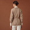 Buttoned cashmere jacket with polo collar - Clemence