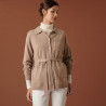 Buttoned cashmere jacket with polo collar - Clemence