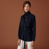 Buttoned cashmere jacket with polo collar - Clemence