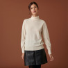Pull col roulé en cachemire - Abesse 7403 ecru - 82 Ecru