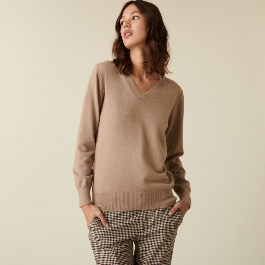 V-neck cashmere sweater - Abel
