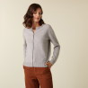 Round neck cashmere cardigan with buttoned - Adelys
