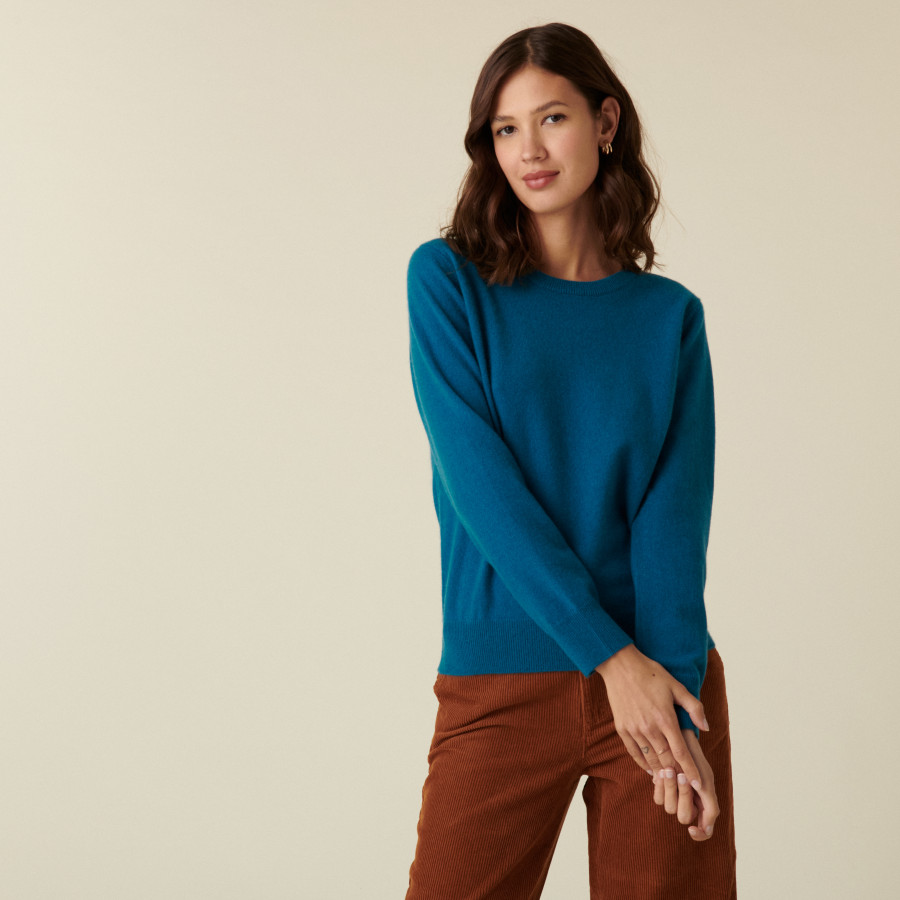 Suéter de cashmere com gola redonda - Abeline