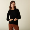 Pull col rond en cachemire - Abeline 7410 noir - 01 Noir