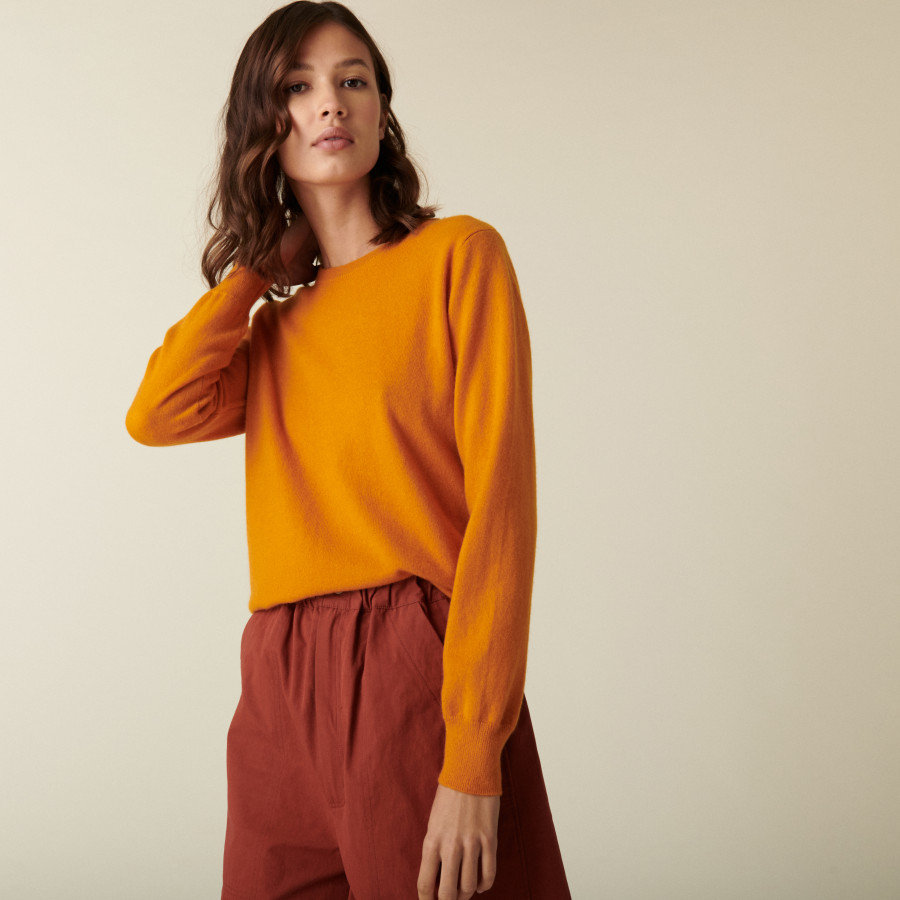 Suéter de cashmere com gola redonda - Abeline