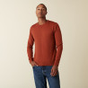 Round neck sweater with logo in merino wool - Eddie