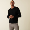 Round neck sweater with logo in merino wool - Eddie