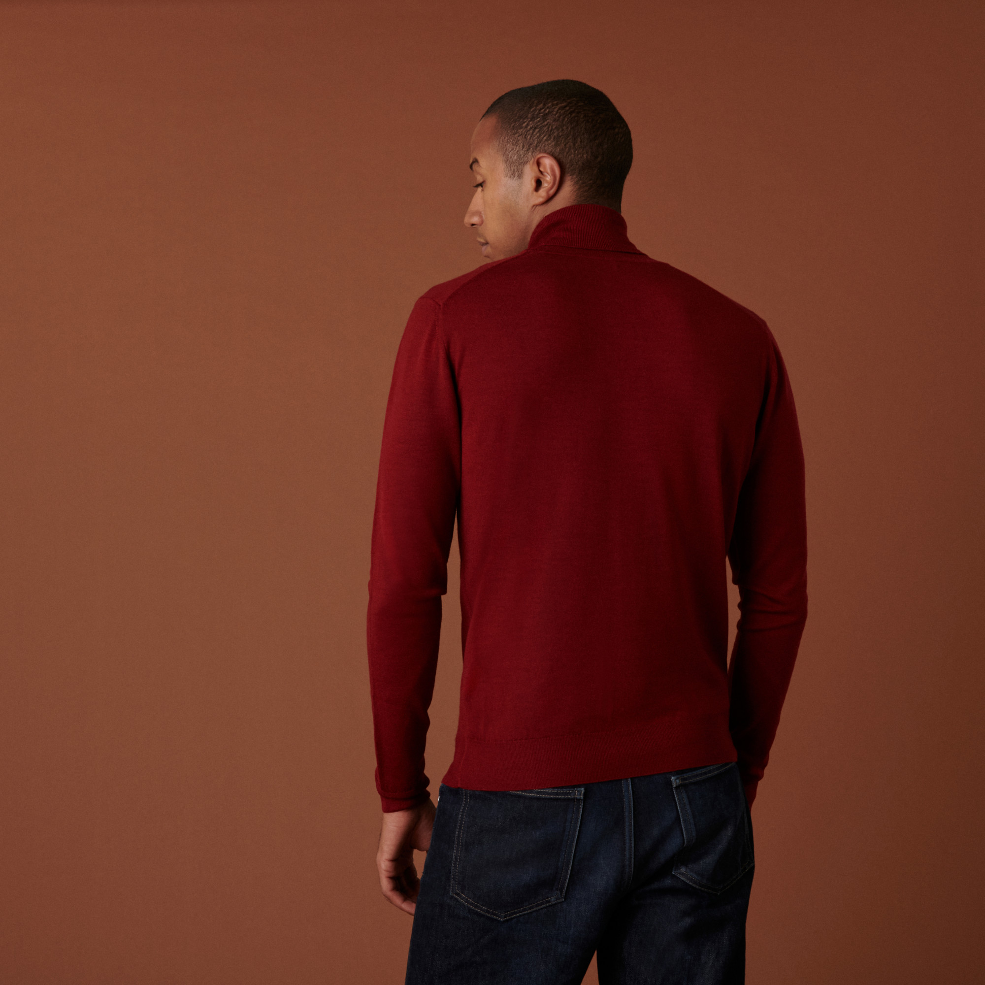 Merino wool turtleneck sweater with logo - Enzo