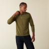Polo manches longues homme en Fil Lumière Boris 2185 vegetal - 83 Kaki
