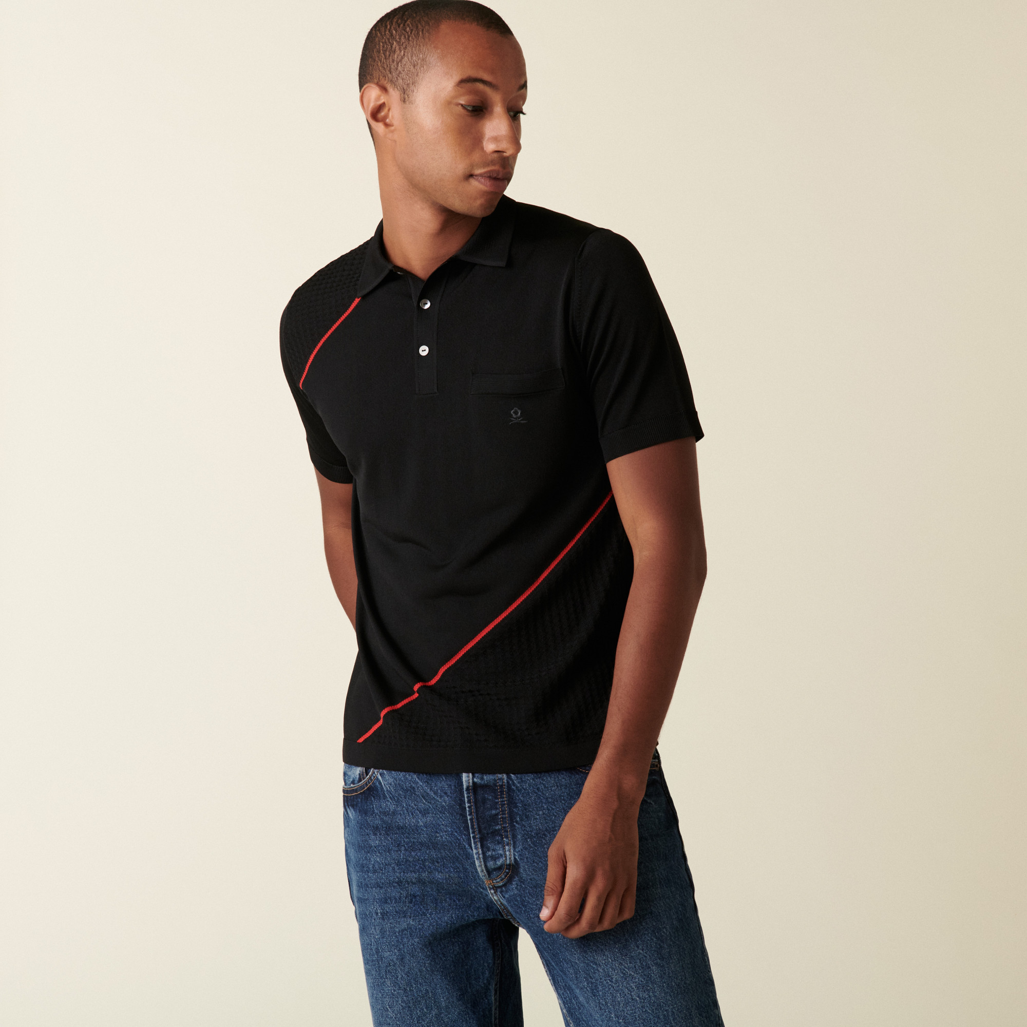 Two-tone Fil Lumière polo shirt - Daly