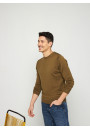 Round neck sweater with logo in merino wool - Eddie