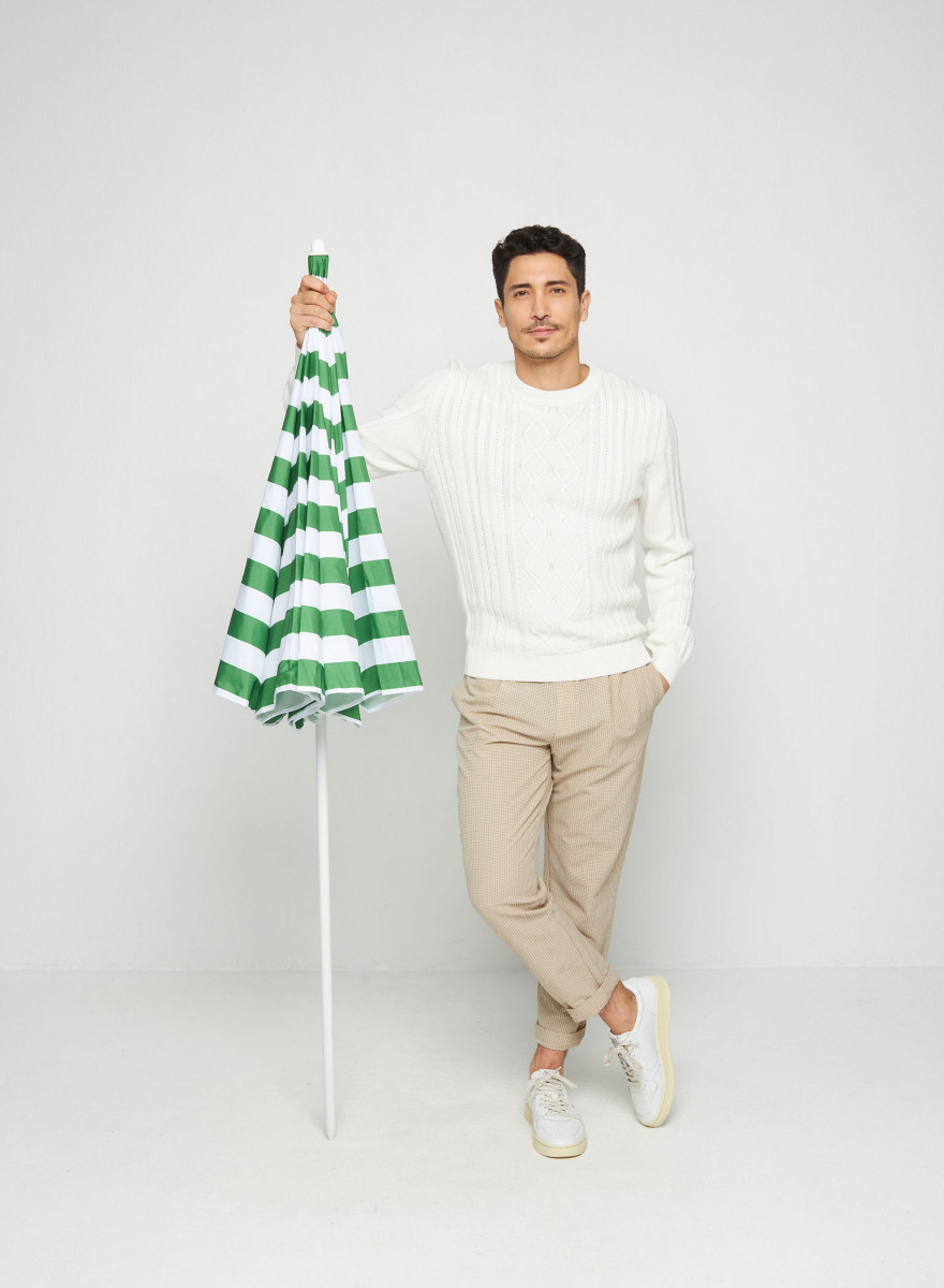 Twisted sweater in cotton - Ridwane