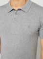 Polo en coton bio avec logo - Richie 7611 volute - 09 Gris moyen