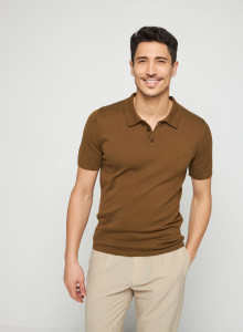 Polo en coton bio avec logo - Richie 7650 kaki - 83 Kaki