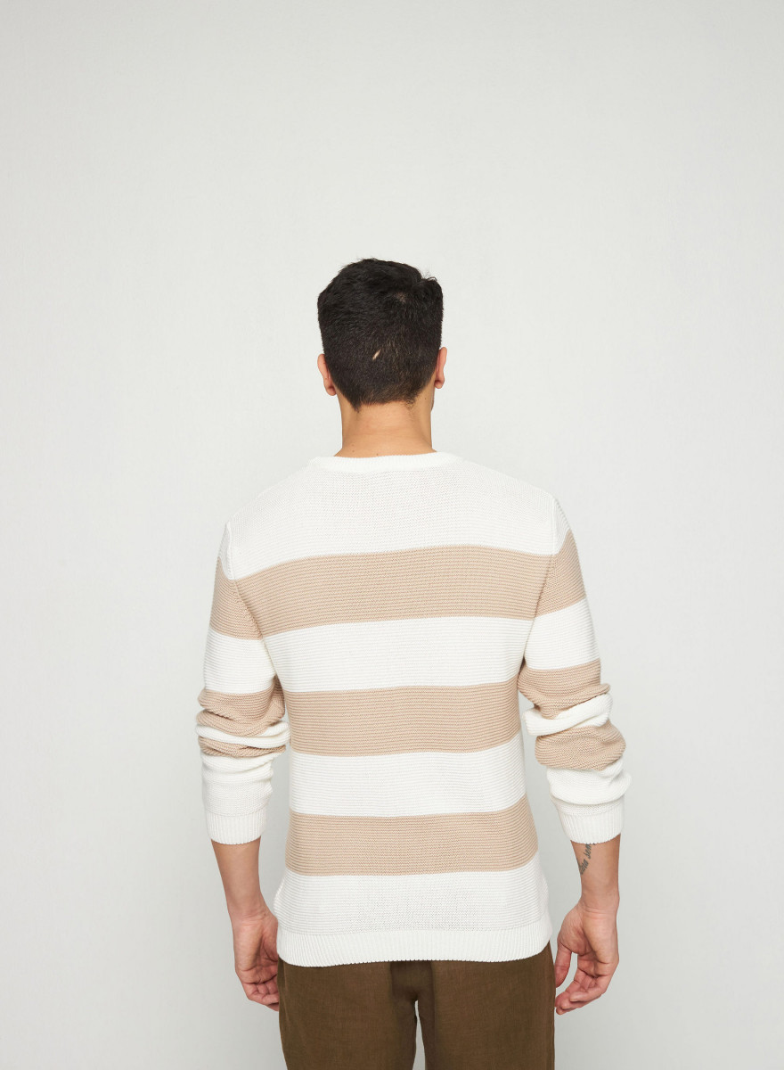 Cotton big stripes sweater - Rivage