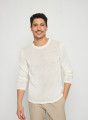 Linen round neck sweater - Rudy