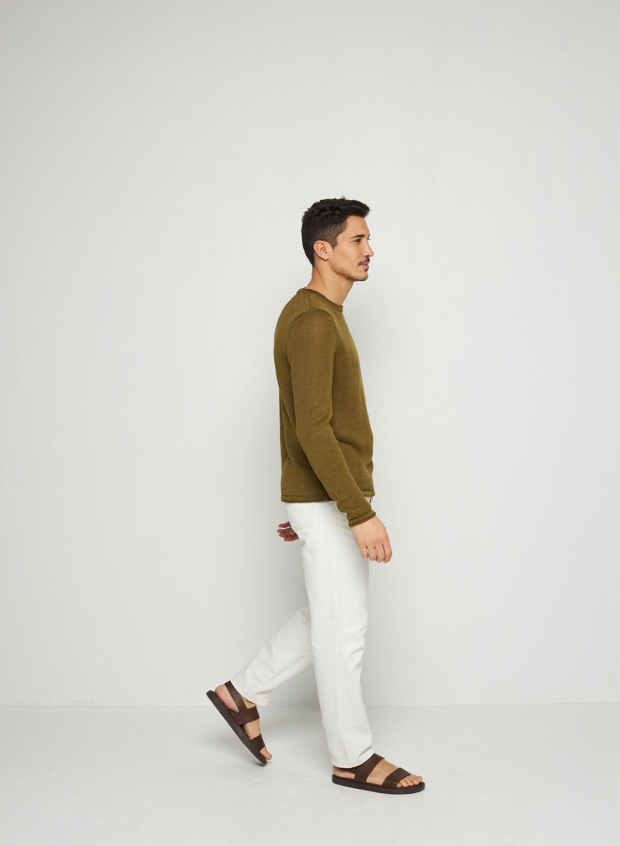 Linen round neck sweater - Rudy