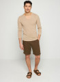 Slub linen and linen V-neck sweater -Blayne