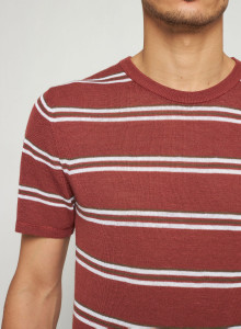 Striped t-shirt in slub linen - Remi
