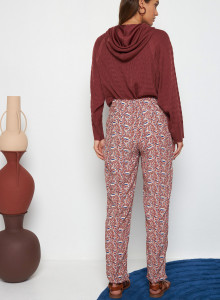Patterned trousers in viscose warp and weft - Septime