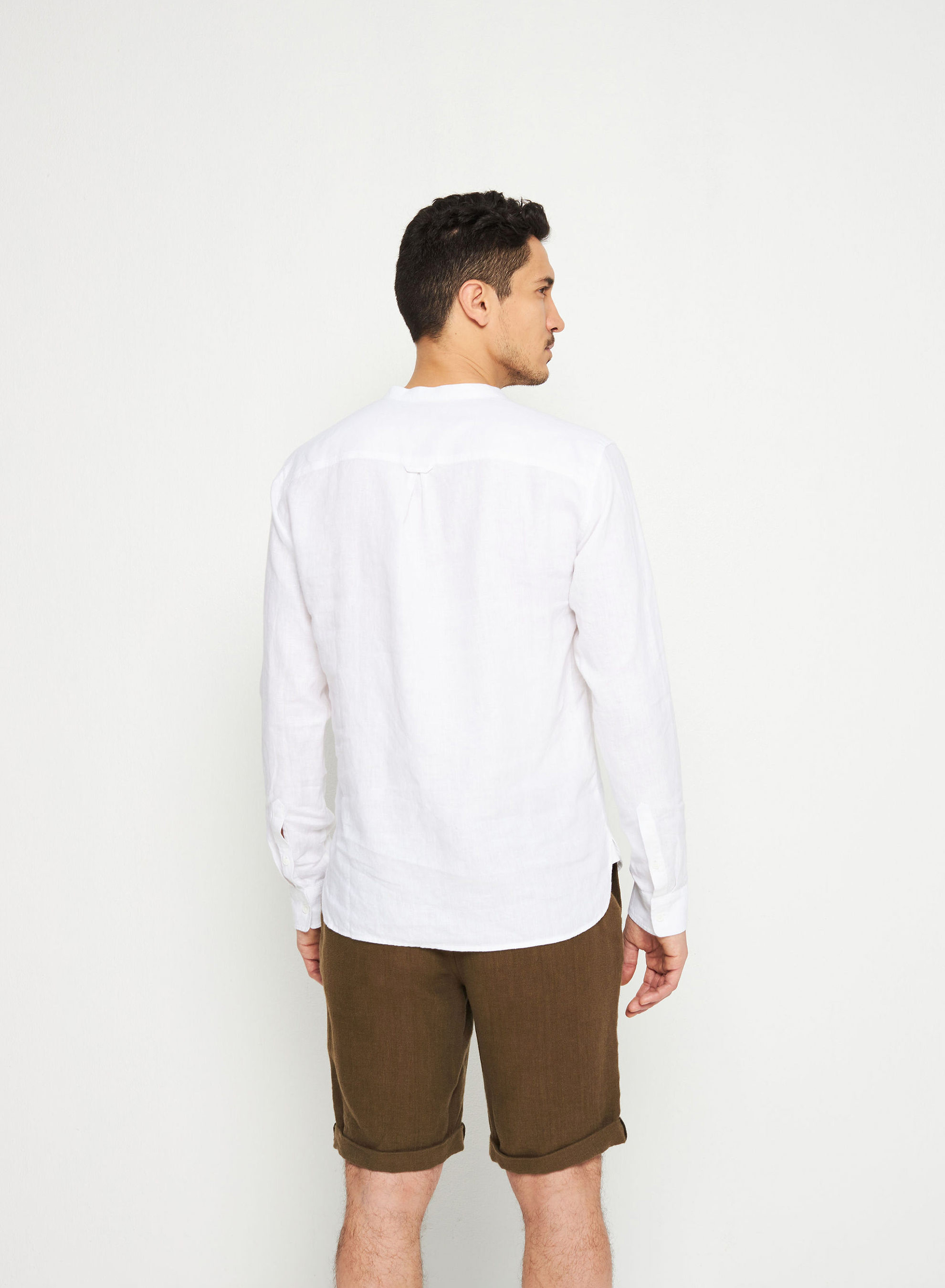 Chemise col tunisien en lin - Romeo