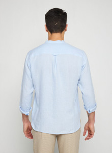Chemise col tunisien en lin - Romeo