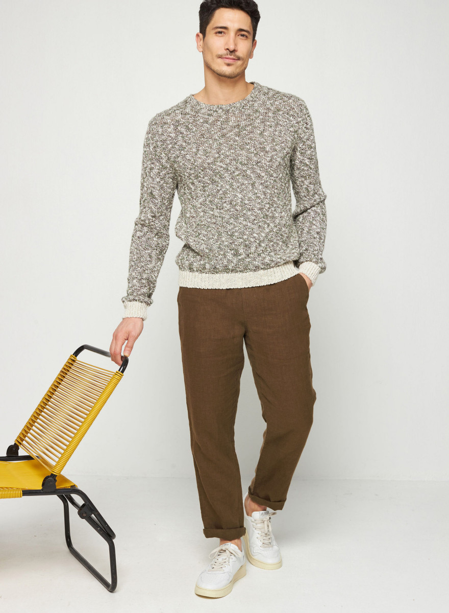 Pantalon Casual en lin - Rolland 7650 kaki - 83 Kaki