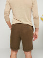 Short casual en lin - Rodez 7650 kaki - 83 Kaki