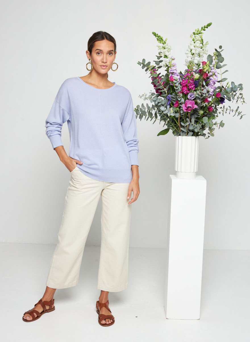 Light cashmere round neck sweater - Soraya