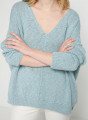Pull ample coton et lin - Thalie  7644 lagon - 04 Bleu clair
