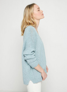 Loose cotton and linen jumper - Thalie