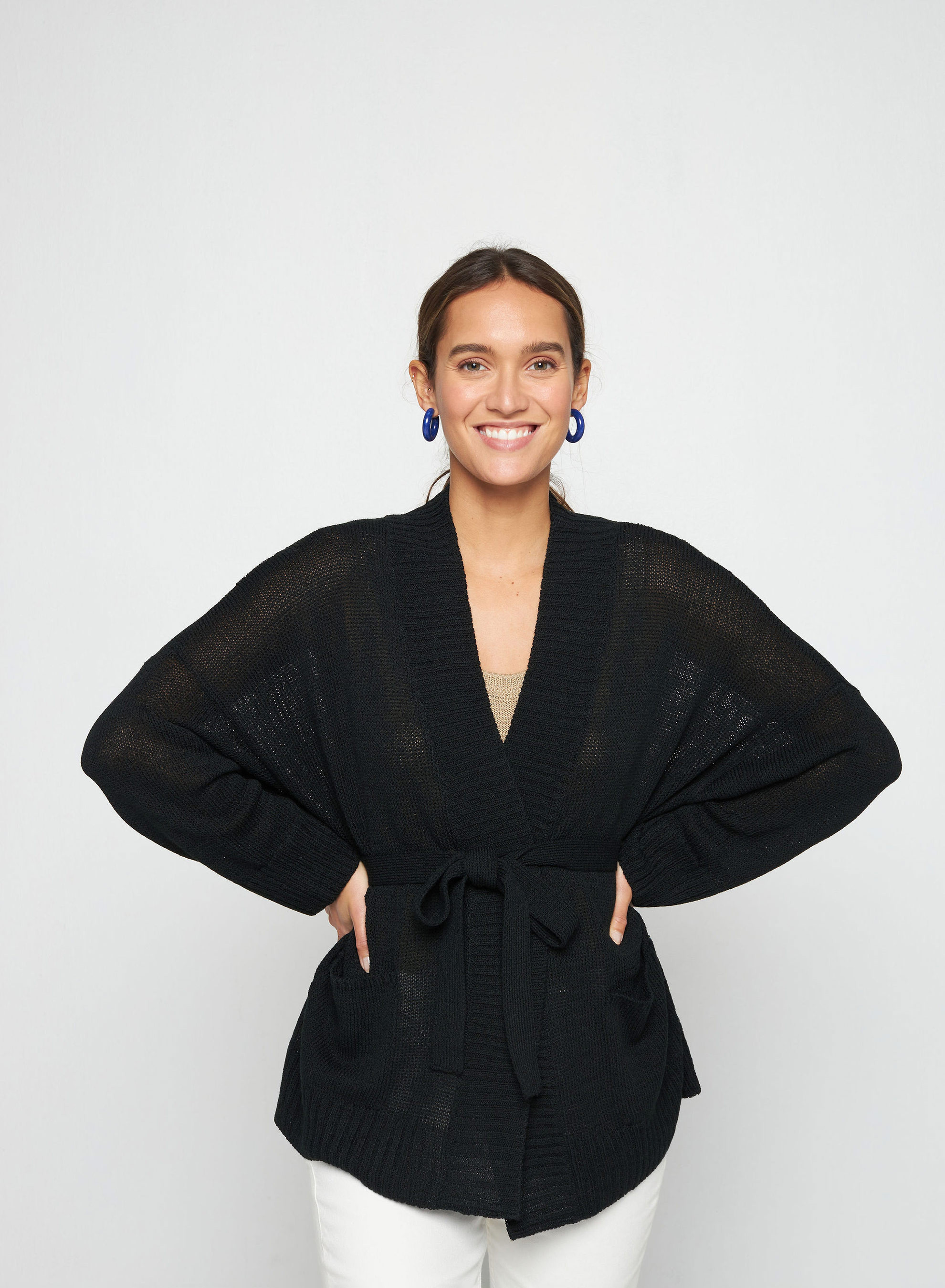 Gilet à poches en Corallo - Tendresse 7610 noir - 01 Noir