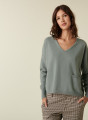 Short cashmere V-neck sweater with pockets - Balba