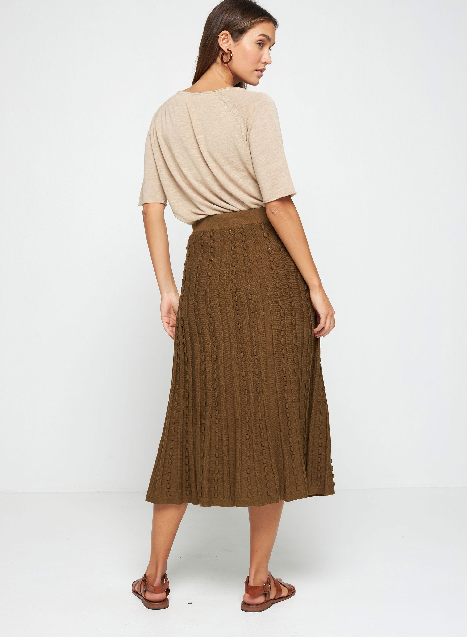 Long skirt in organic cotton - Sixtine