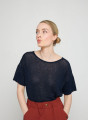 Linen Button Back T-Shirt - Tilla