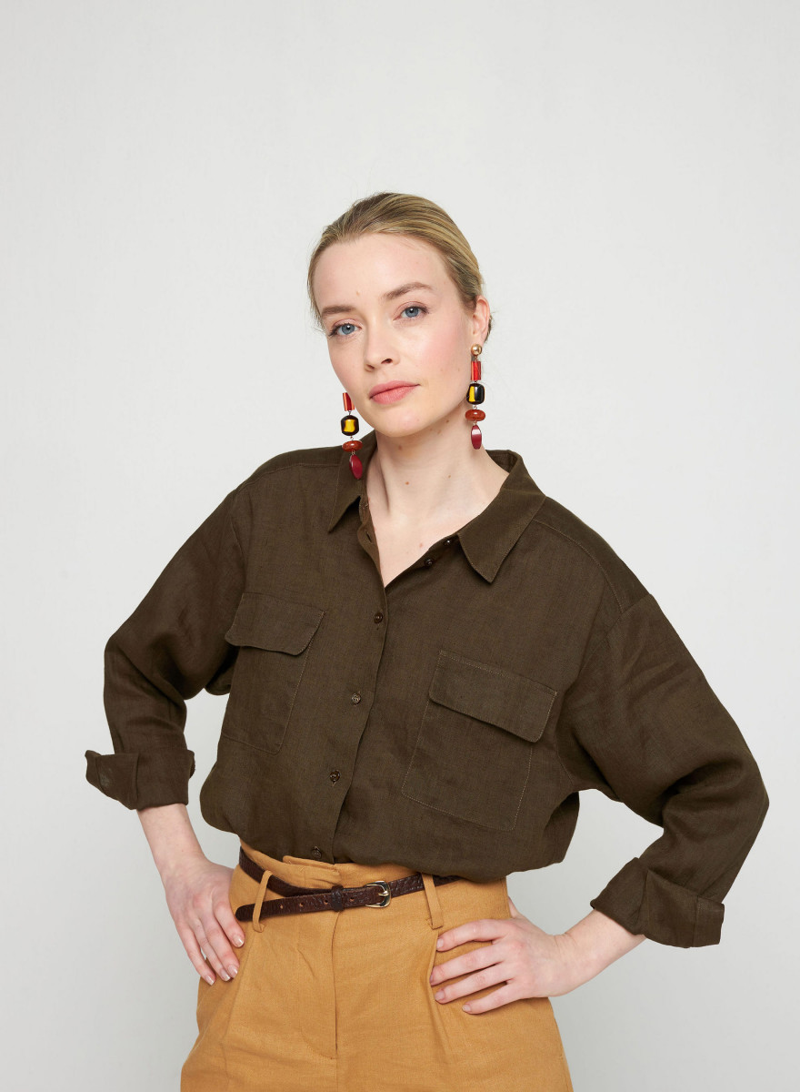Long sleeve linen shirt - Tonya