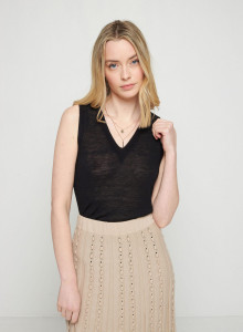 Slub linen tank top - Tahiti