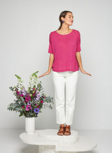 Lightweight slub linen jumper-TASLIM