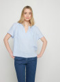 Tunisian collar linen blouse - Tonnie