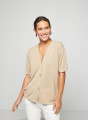 Short sleeves flamed linen cardigan - Tanya