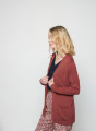 Long vest with pockets in flamed linen - Tabata