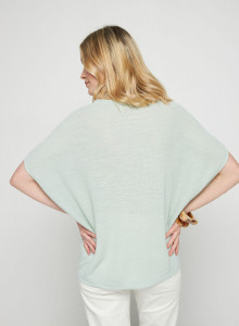 Flamed linen batwing T-shirt - Tarra