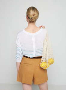 Long sleeve striped linen T-shirt - Tanguy