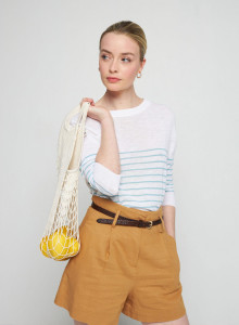 Long sleeve striped linen T-shirt - Tanguy