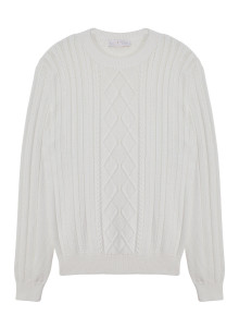 Cable knit sweater 100% organic cotton - Ridwane