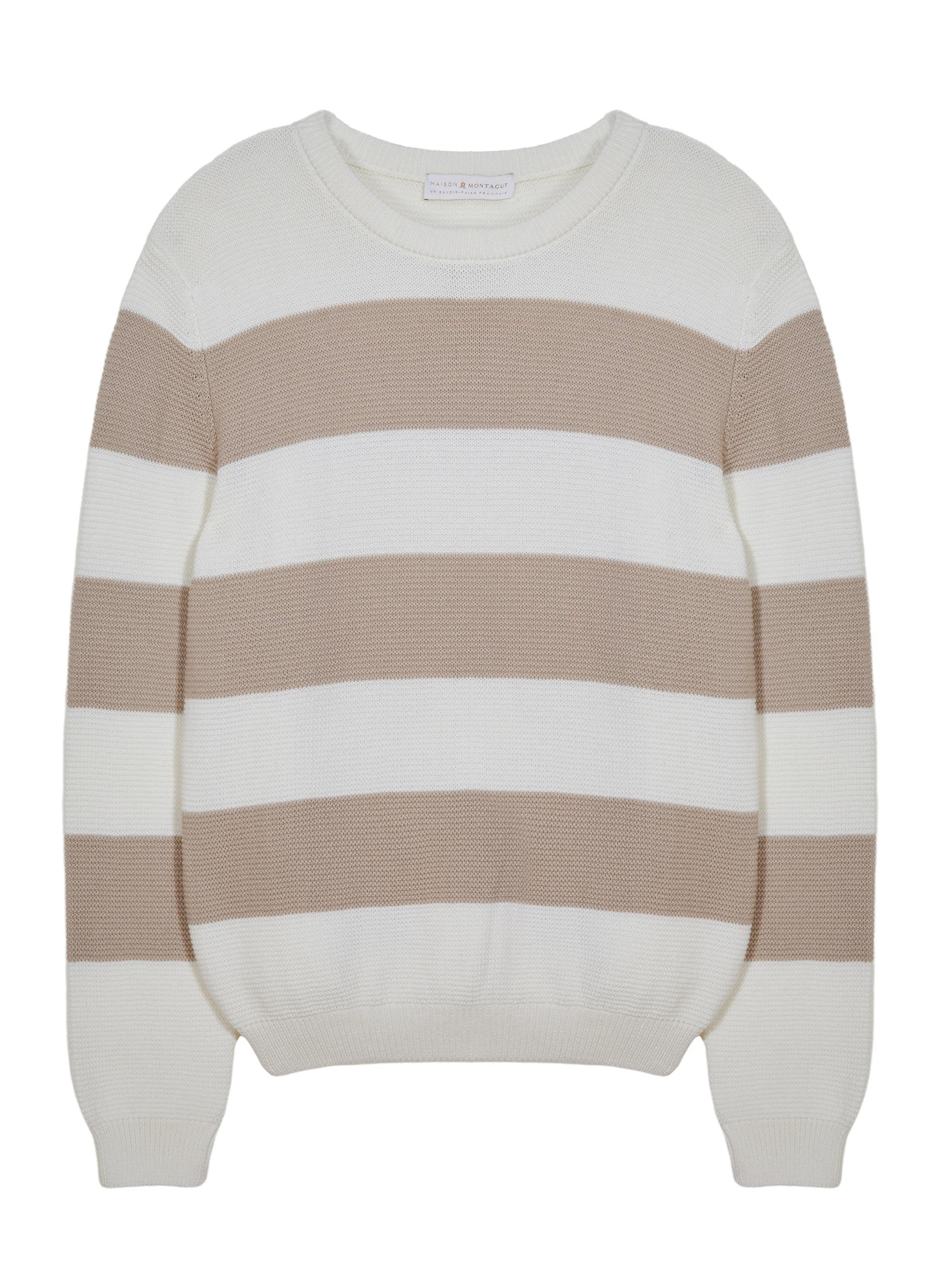 Pull grosses rayures en coton - Rivage