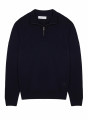Trucker neck sweater with logo in merino wool - Ryan