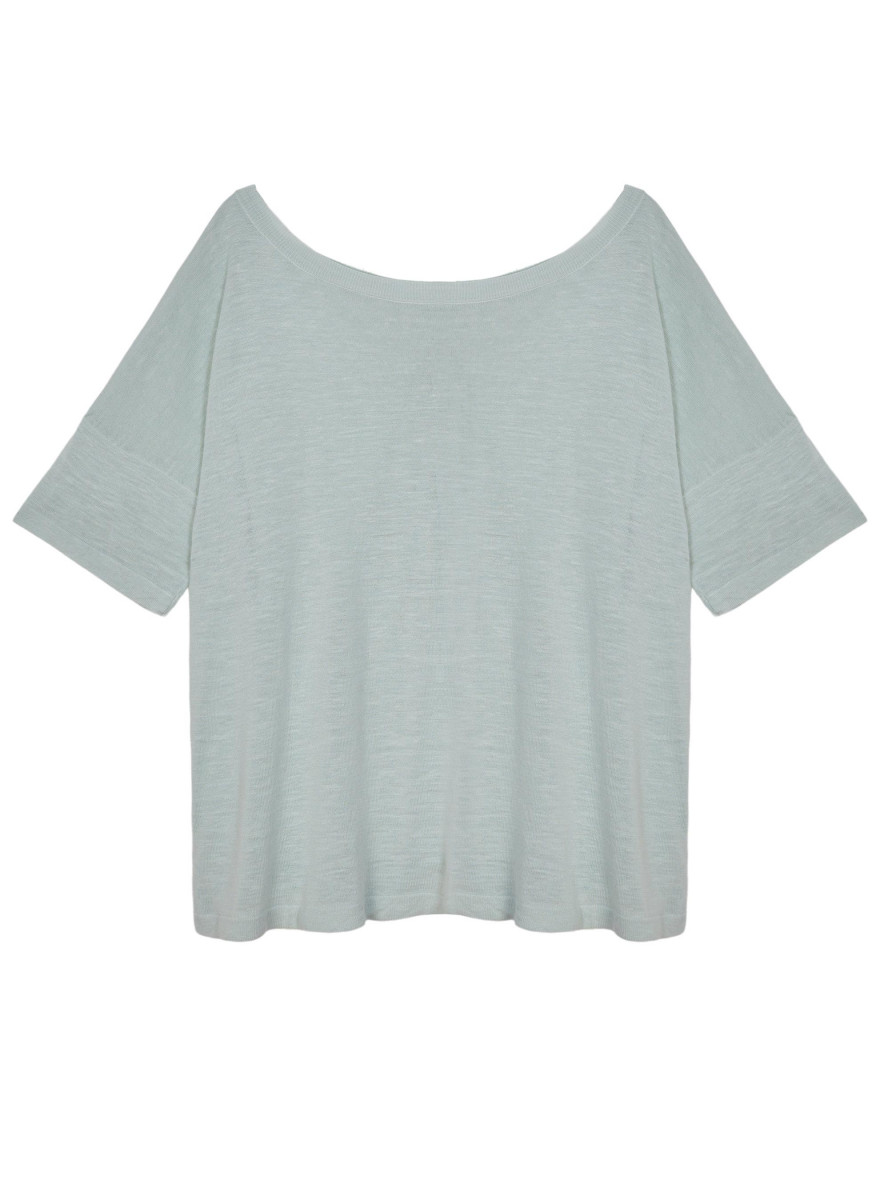 Camiseta de linho Slub com botões - Tally