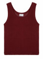 Round neck tank top in linen - Tina