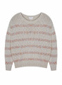 Pull rayé en coton et lin - Thildie 7717 ecru - 82 Ecru